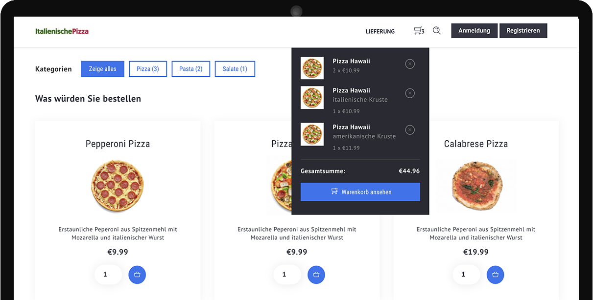 Online delivery system