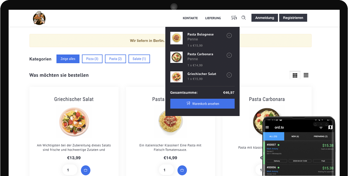Online delivery system